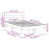 Estructura de cama con cabecero sin colchón 120x200