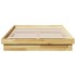 Estructura de cama sin colchón 120x190 cm madera maciza