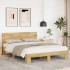Estructura de cama con cabecero sin colchón 150x200