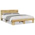 Estructura de cama con cabecero sin colchón 150x200