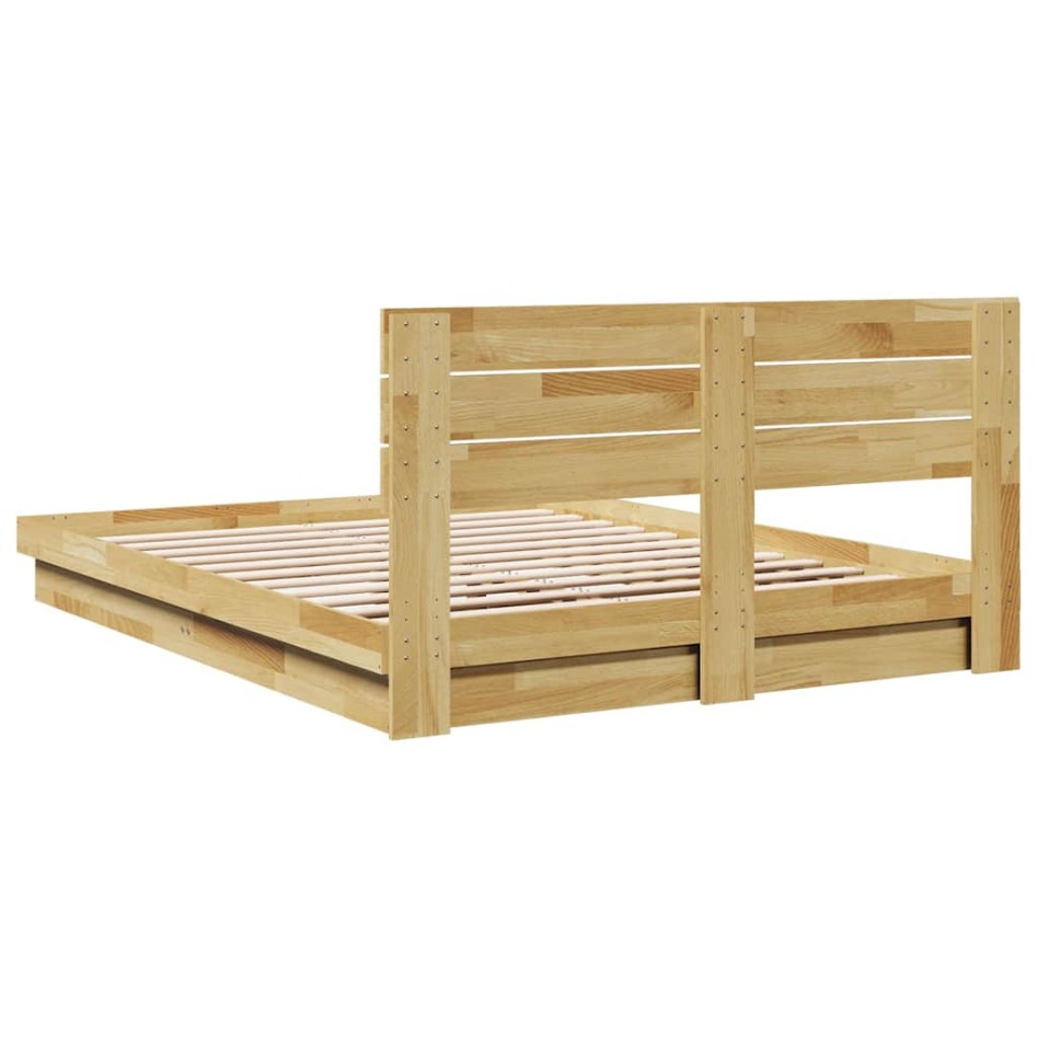 Estructura de cama con cabecero sin colchón 160x200