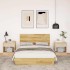 Estructura de cama con cabecero sin colchón 120x200