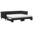 Sofá cama nido con colchón terciopelo negro 90x200