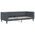 Sofá cama nido con colchón terciopelo gris oscuro 90x200
