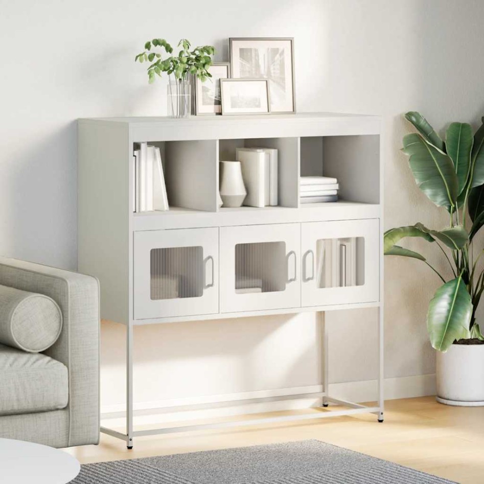 Aparador de acero laminado en frío blanco 100,5x39x107