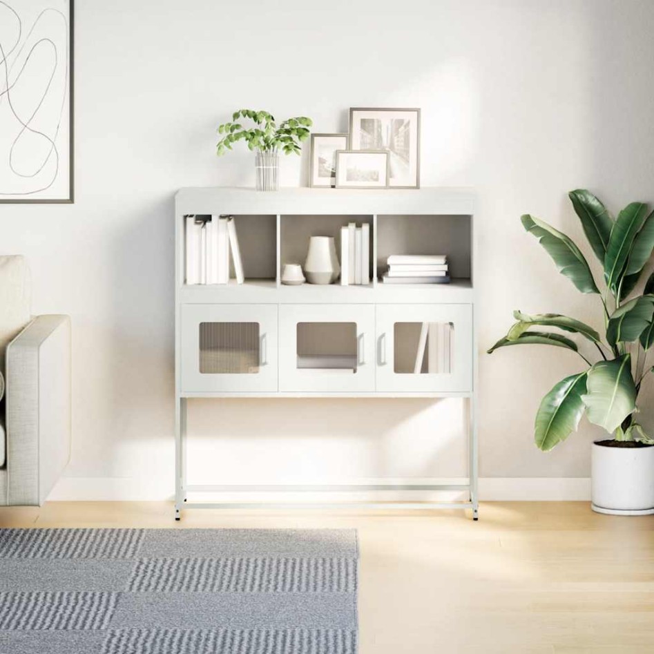 Aparador de acero laminado en frío blanco 100,5x39x107