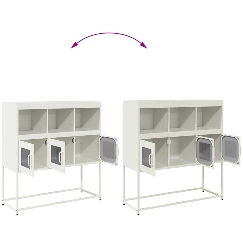 Aparador de acero laminado en frío blanco 100,5x39x107