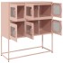 Aparador de acero laminado en frío rosa 100,5x39x107
