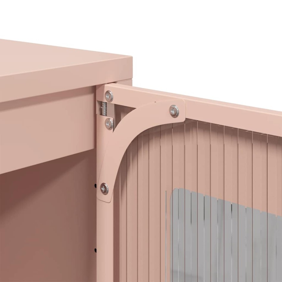 Aparador de acero laminado en frío rosa 100,5x39x107