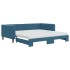 Sofá cama nido con colchón terciopelo azul 100x200
