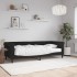 Sofá cama con colchón terciopelo negro 80x200