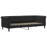 Sofá cama con colchón terciopelo negro 80x200