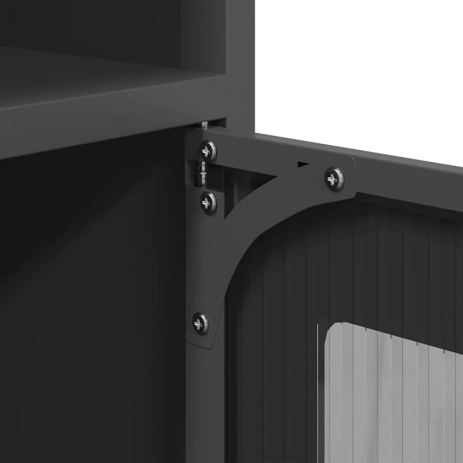 Aparador de acero laminado en frío negro 100,5x39x107