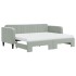 Sofá cama nido con colchón terciopelo gris claro 80x200