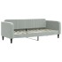Sofá cama nido con colchón terciopelo gris claro 80x200