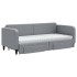 Sofá cama nido con cajones tela gris claro 80x200