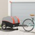 Remolque para bicicleta hierro negro y naranja 45