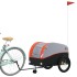 Remolque para bicicleta hierro negro y naranja 45