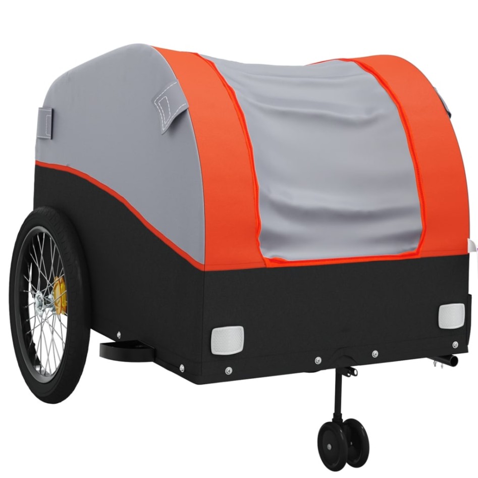 Remolque para bicicleta hierro negro y naranja 45