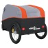 Remolque para bicicleta hierro negro y naranja 45