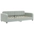 Sofá cama nido con cajones terciopelo gris claro 90x190