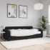 Sofá cama con colchón terciopelo negro 90x190