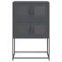 Aparador de acero gris antracita 68x39x107