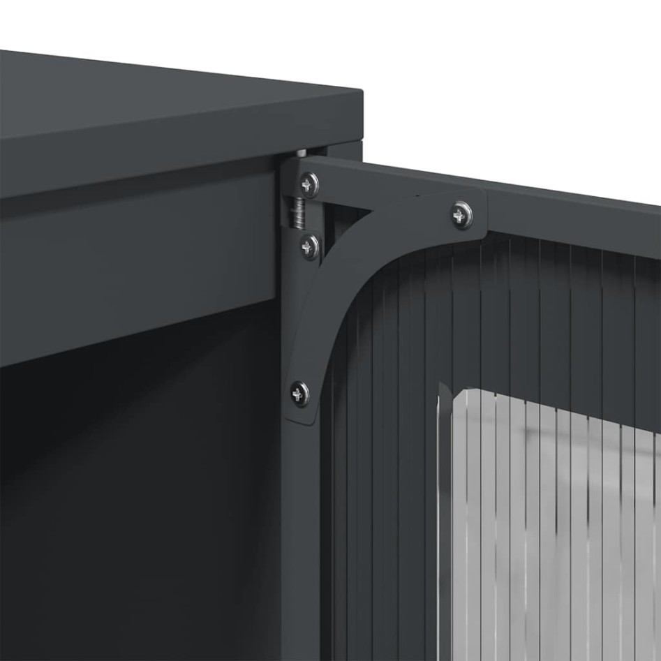 Aparador de acero gris antracita 68x39x107