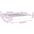 Estructura de cama sin colchón 140x190 cm madera maciza