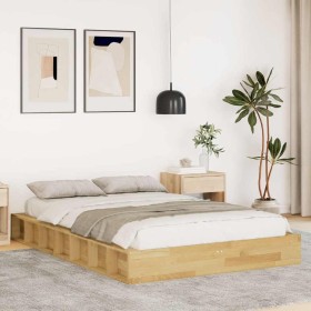 Estructura de cama sin colchón 120x190 cm madera maciza