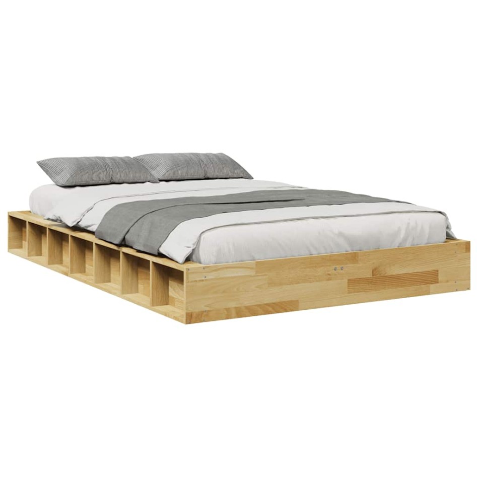 Estructura de cama sin colchón 120x190 cm madera maciza