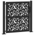 Puerta de jardín diseño hoja de acero negra 105x106