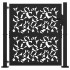 Puerta de jardín diseño hoja de acero negra 105x106