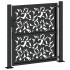 Puerta de jardín diseño hoja de acero negra 105x106