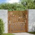 Puerta de jardín diseño con listón acero desgastado 105x105