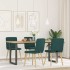 Sillas de comedor 4 unidades tela verde