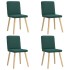 Sillas de comedor 4 unidades tela verde