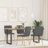 Sillas de comedor giratorias 4 unidades tela gris