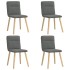 Sillas de comedor giratorias 4 unidades tela gris