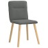 Sillas de comedor giratorias 4 unidades tela gris