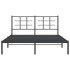 Estructura de cama con cabecero metal negro 160x200