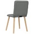 Sillas de comedor giratorias 4 unidades tela gris