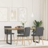 Sillas de comedor giratorias 4 unidades tela gris