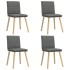 Sillas de comedor giratorias 4 unidades tela gris