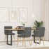 Sillas de comedor giratorias 4 unidades tela gris