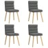 Sillas de comedor giratorias 4 unidades tela gris