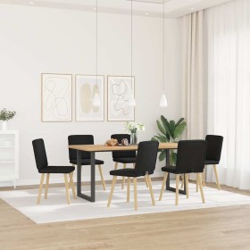 Sillas de comedor giratorias 6 unidades tela