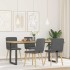Sillas de comedor giratorias 4 unidades tela gris