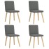 Sillas de comedor giratorias 4 unidades tela gris