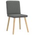 Sillas de comedor giratorias 4 unidades tela gris